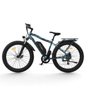 AOSTIRMOTOR S07-F Electric Bike Fat Tire P7 - Powerful 750W Motor, 48V 13AH Battery, 26-inch, 3 Riding Modes, Camouflage