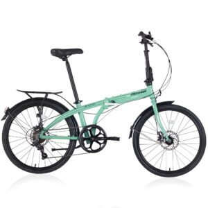 MEGHNA 24" Folding City Bike - Lightweight Aluminum Frame, 7-Speed Foldable Bicycle